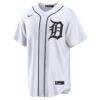 Javier Báez Detroit Tigers Nike Home Replica Jersey - White - Side View