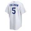 Freddie Freeman Los Angeles Dodgers Nike Home Replica Jersey - White - Detail View