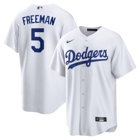 Freddie Freeman Los Angeles Dodgers Nike Home Replica Jersey - White - Front View