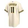Jackson Chourio Milwaukee Brewers Nike Home Replica Jersey - Cream - Detail View
