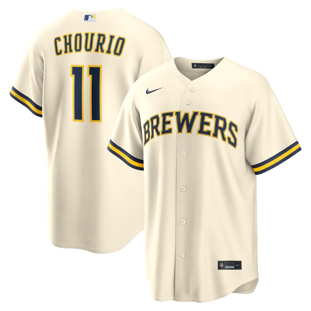 Jackson Chourio Milwaukee Brewers Nike Home Replica Jersey