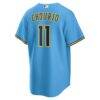 Jackson Chourio Milwaukee Brewers Nike Road Replica Jersey - - Detail View
