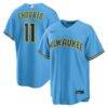 Jackson Chourio Milwaukee Brewers Nike Road Replica Jersey - - Front View
