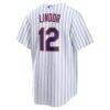 Francisco Lindor New York Mets Nike Home Replica Jersey - White - Detail View
