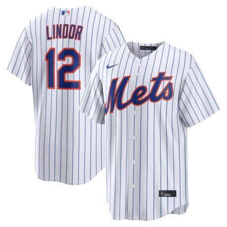 Francisco Lindor New York Mets Nike Home Replica Jersey - White - Front View