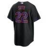 Juan Soto New York Mets Nike Alternate Replica Jersey - Black - Detail View