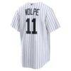 Anthony Volpe New York Yankees Nike Home Replica Jersey - White - Detail View