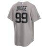 Aaron Judge New York Yankees Nike Road Replica Jersey - Gray - Detail View