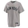 Anthony Volpe New York Yankees Nike Road Replica Jersey - Gray - Side View
