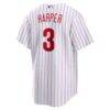 Bryce Harper Philadelphia Phillies Nike Home Replica Jersey - White - Detail View