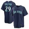 Cal Raleigh Seattle Mariners Nike Home Replica Jersey - Navy - Front View