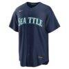 Cal Raleigh Seattle Mariners Nike Home Replica Jersey - Navy - Side View
