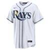Junior Caminero Tampa Bay Rays Nike Home Replica Jersey - White - Side View
