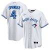 George Springer Toronto Blue Jays Nike Home Replica Jersey - White - Front View