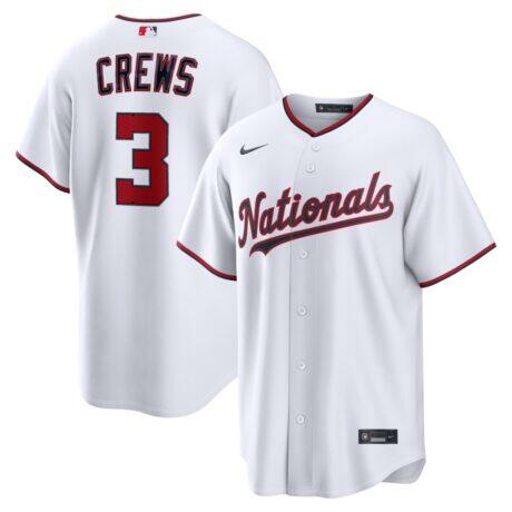 Dylan Crews Washington Nationals Nike Home Replica Jersey - White - Front View