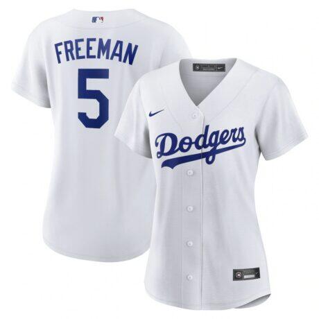 Freddie Freeman Los Angeles Dodgers Nike Women's Home Replica Jersey - White - Front View