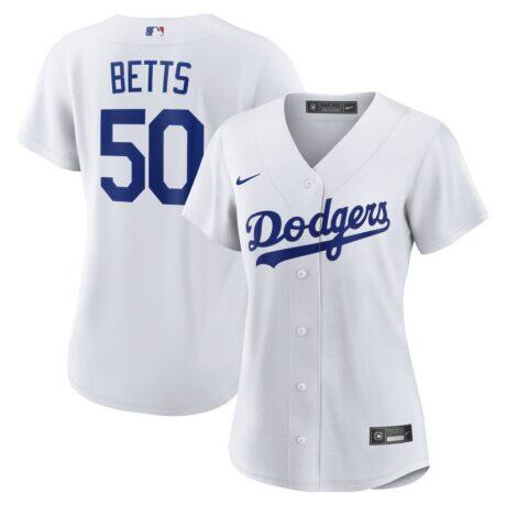 Mookie Betts Los Angeles Dodgers Nike Women's Home Replica Jersey - White - Front View