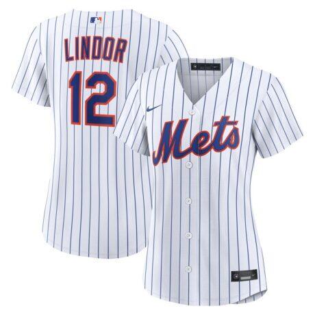 Francisco Lindor New York Mets Nike Women's Home Replica Jersey - White - Front View