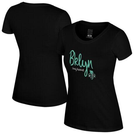 New York Liberty Stadium Essentials Women's Third Quarter T-Shirt - Black - Front View