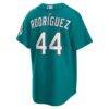 Julio Rodríguez Seattle Mariners Nike Home Stadium 50th Season Patch Jersey - Teal - Detail View