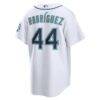 Julio Rodríguez Seattle Mariners Nike Home Stadium 50th Season Patch Jersey - White - Detail View