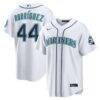 Julio Rodríguez Seattle Mariners Nike Home Stadium 50th Season Patch Jersey - White - Front View