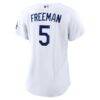 Freddie Freeman Los Angeles Dodgers Nike Women's Home Stadium Jersey - White - Detail View