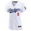 Freddie Freeman Los Angeles Dodgers Nike Women's Home Stadium Jersey - White - Side View
