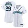 Cal Raleigh Seattle Mariners Nike Women's Home 50th Season Stadium Jersey - White - Front View