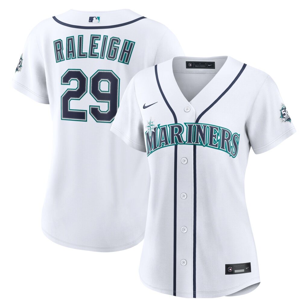 Cal Raleigh Seattle Mariners Nike Women's Home 50th Season Stadium Jersey
