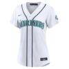 Cal Raleigh Seattle Mariners Nike Women's Home 50th Season Stadium Jersey - White - Side View