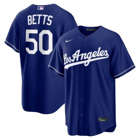 Mookie Betts Los Angeles Dodgers Nike Alternate Replica Jersey - Deep Royal - Front View