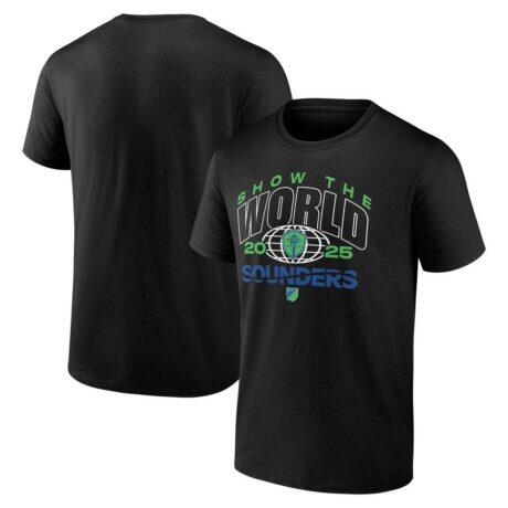 Seattle Sounders FC Show The World T-Shirt - Black - Front View