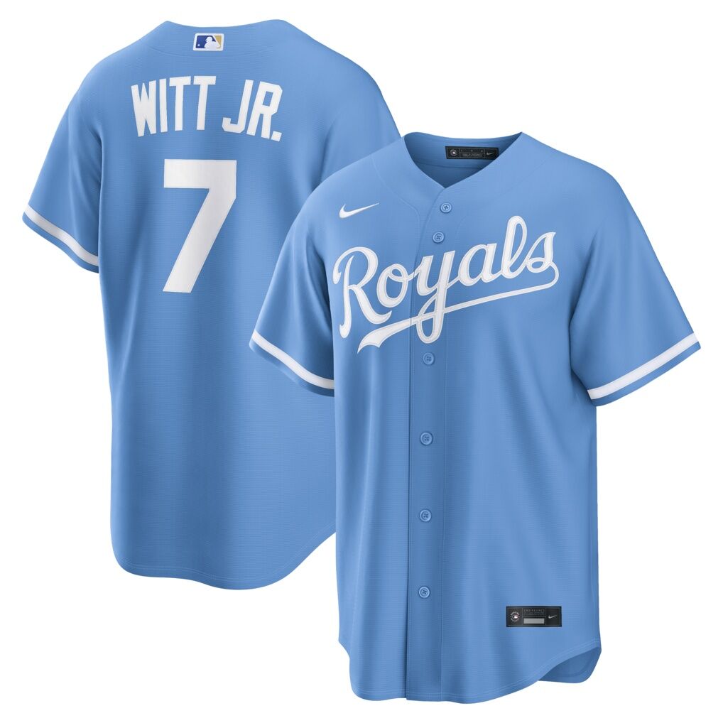 Bobby Witt Jr. Kansas City Royals Nike Alternate Replica Jersey - Light Blue