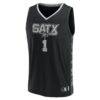 Victor Wembanyama San Antonio Spurs Fashion7 Fast Break Replica Player Jersey - Black - Side View