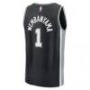Victor Wembanyama San Antonio Spurs Fashion7 Fast Break Replica Player Jersey - Black - Detail View