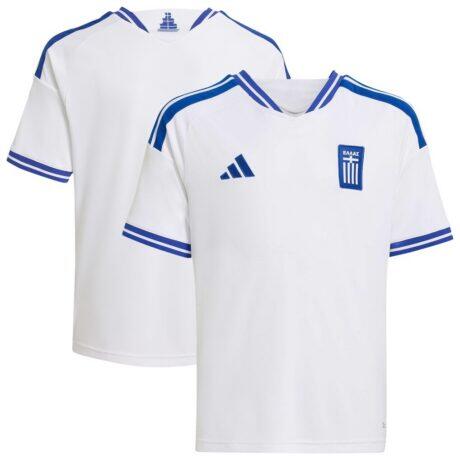 Greece National Team adidas Youth 2026 Replica Jersey - White - Front View