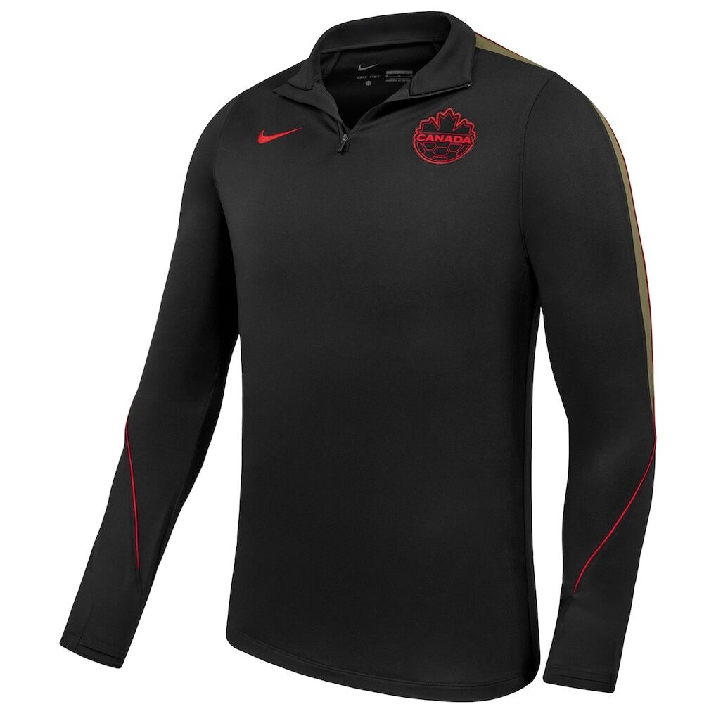 Canada Soccer Nike Strike Drill Quarter-Zip Long Sleeve Dri-FIT Top