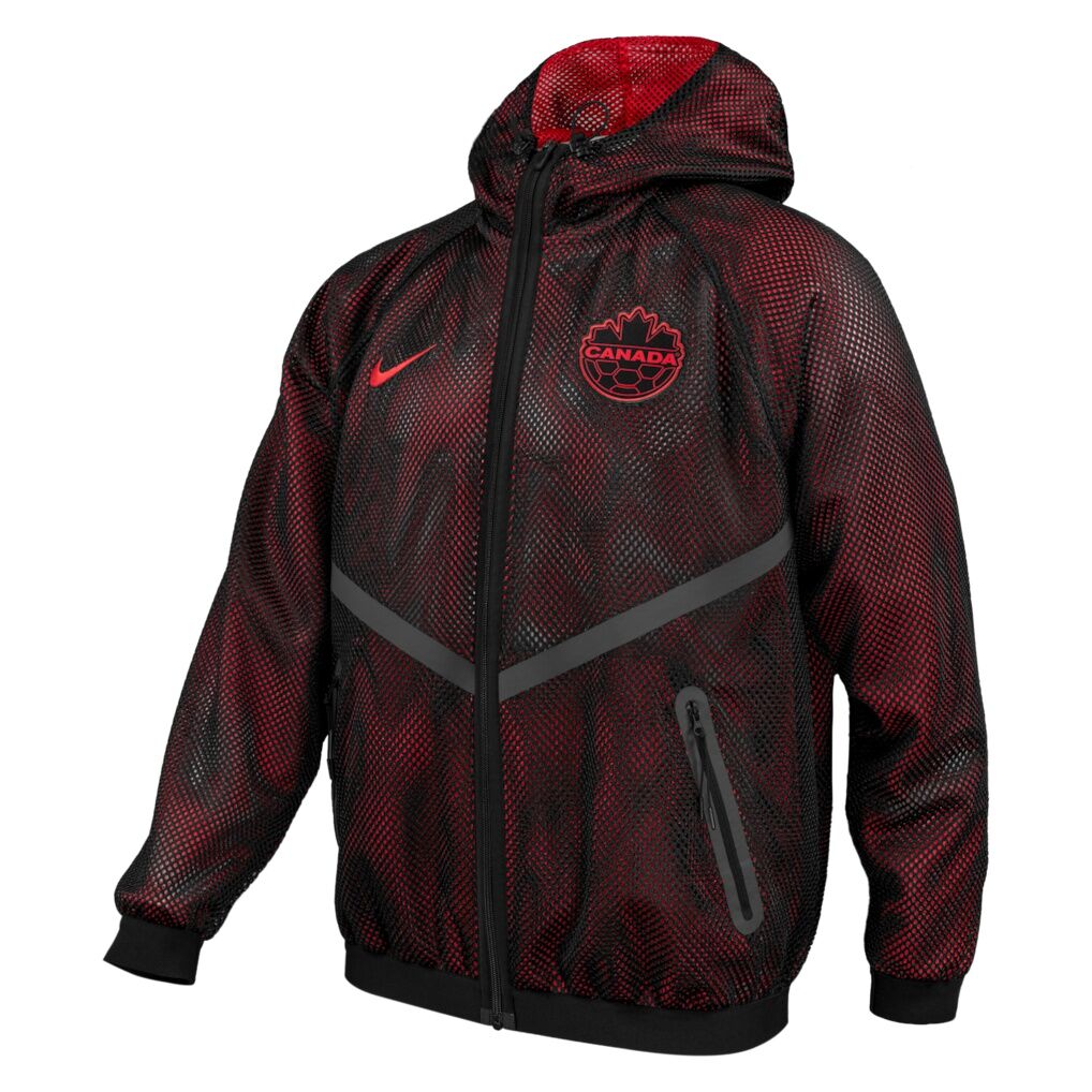 Canada Soccer Nike 2026 Anthem Mesh Dri-FIT Full-Zip Hooded Jacket