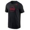 Canada Soccer Nike Crest T-Shirt - Black - Front View