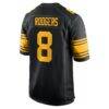 Aaron Rodgers Pittsburgh Steelers Nike Alternate Game Jersey - Black - Detail View