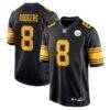 Aaron Rodgers Pittsburgh Steelers Nike Alternate Game Jersey - Black - Front View