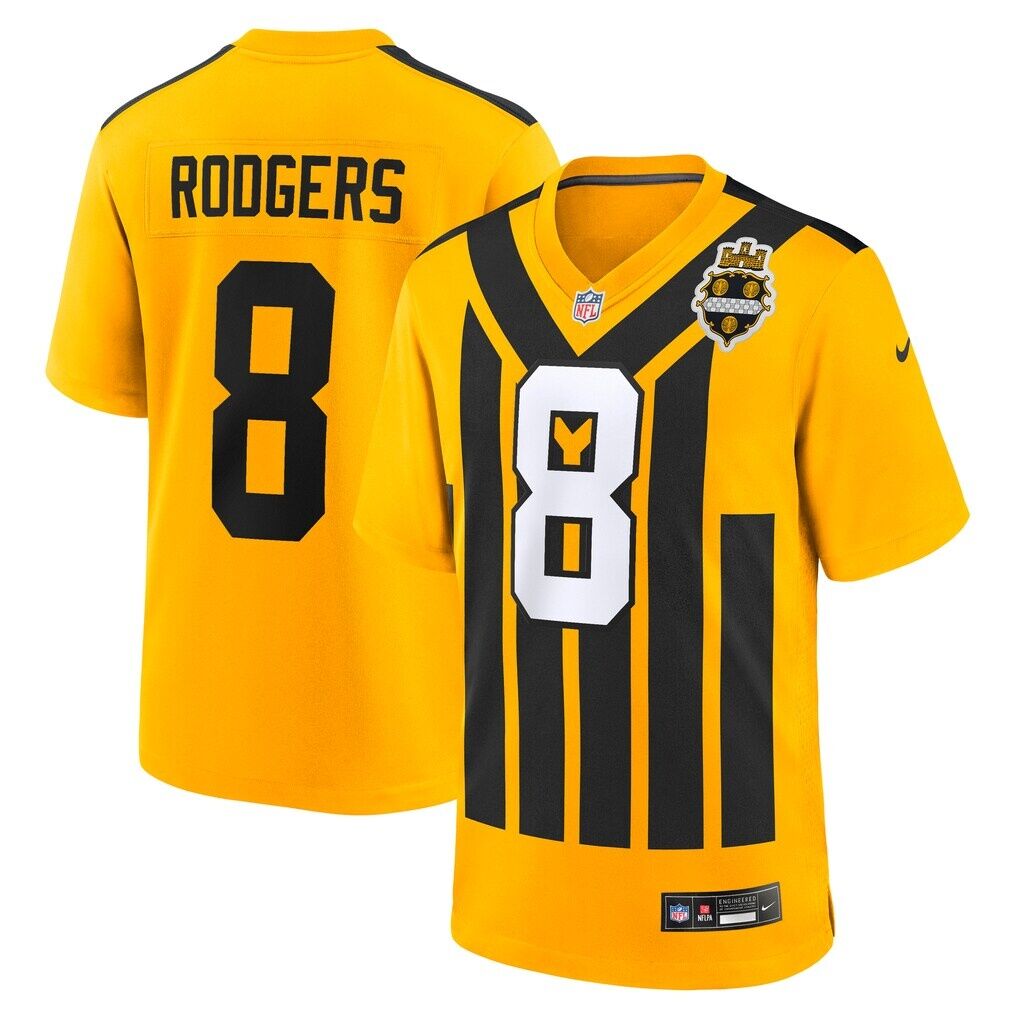 Aaron Rodgers Pittsburgh Steelers Nike Alternate 1933 Throwback Game Jersey
