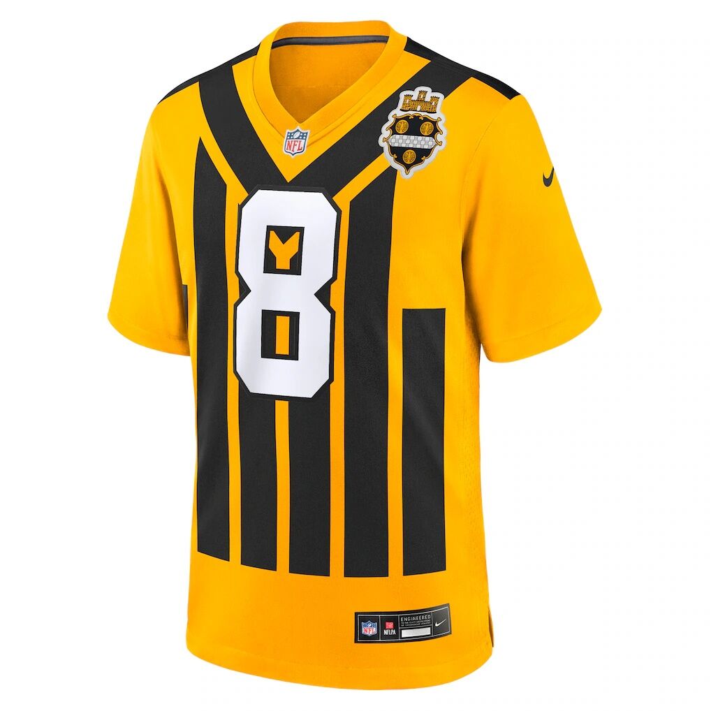 Aaron Rodgers Pittsburgh Steelers Nike Alternate 1933 Throwback Game Jersey