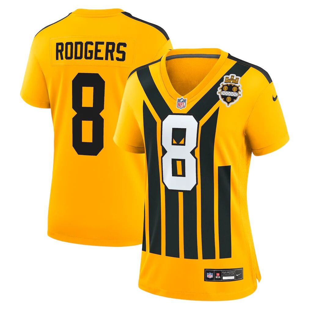 Aaron Rodgers Pittsburgh Steelers Nike Women's Alternate 1933 Throwback Game Jersey