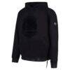 Golden State Warriors Protege Eco-Friendly Functional Suede Fashion Tonal Hoodie - Black - Side View