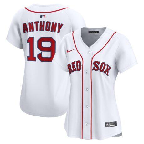 Roman Anthony Boston Red Sox Nike Women's Home Limited Player Jersey - White - Front View
