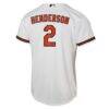 Gunnar Henderson Baltimore Orioles Nike Youth Home Replica Player Jersey - White - Detail View