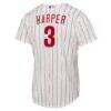 Bryce Harper Philadelphia Phillies Nike Youth Home Replica Player Jersey - White - Detail View