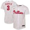 Bryce Harper Philadelphia Phillies Nike Youth Home Replica Player Jersey - White - Front View